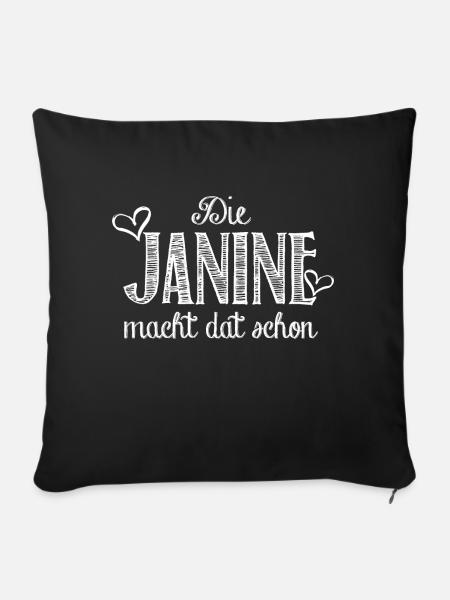 janine - Sofakissenbezug 45 x 45 cm - Schwarz