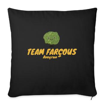 Aveyron cuisine aveyronnaise Farçou  - Housse de coussin décorative 45 x 45 cm - noir - Devant