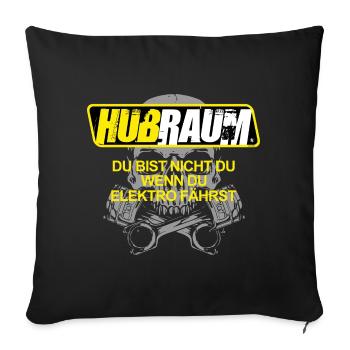 HUBRAUM - TUNING - V8 - Anti Elektro - Sofakissenbezug 45 x 45 cm - Schwarz - Vorne