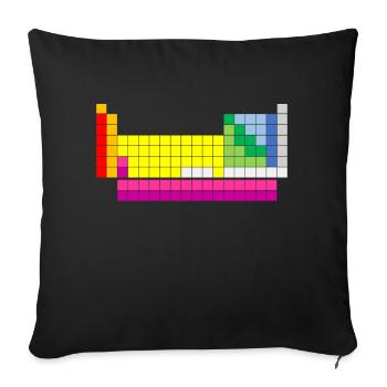 Tableau périodique des éléments - Housse de coussin décorative 45 x 45 cm - noir - Devant