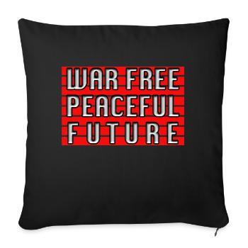 AVENIR PACIFIQUE SANS GUERRE - Housse de coussin décorative 45 x 45 cm - noir - Devant