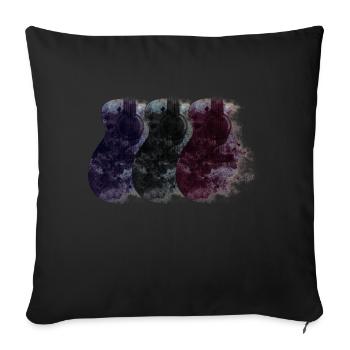 Guitars - Sofa pillowcase 17,3'' x 17,3'' (45 x 45 cm) - black - Front