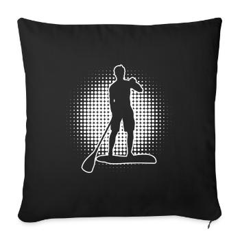 Sup Standup Paddling Stand up Paddling Board - Sofa pillowcase 17,3'' x 17,3'' (45 x 45 cm) - black - Front