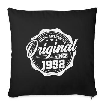 1992 Vintage Vintage Rétro Cadeau d’anniversaire - Housse de coussin décorative 45 x 45 cm - noir - Devant