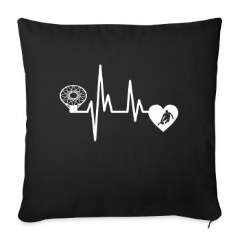 Club de basket-ball Amateurs de basket-ball Joueurs de basket-ball - Housse de coussin décorative 45 x 45 cm - noir - Devant