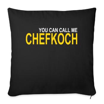 Chefkoch - Sofakissenbezug 45 x 45 cm - Schwarz - Vorne