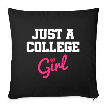 Juste une collégienne - Housse de coussin décorative 45 x 45 cm - noir - Devant