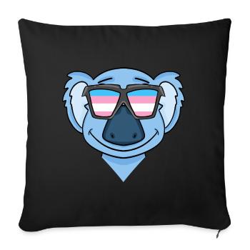 Transgender Transsexual Koala Gift - Sofa pillowcase 17,3'' x 17,3'' (45 x 45 cm) - black - Front