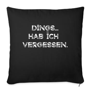 lustiger Spruch Schrift verrgessen Sommer Sonne - Sofakissenbezug 45 x 45 cm - Schwarz - Vorne