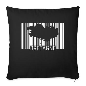Brittany France Holiday Breton Idea - Sofa pillowcase 17,3'' x 17,3'' (45 x 45 cm) - black - Front