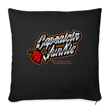 Chili Pepper Capsaicin Junkie - Sofakissenbezug 45 x 45 cm - Schwarz - Vorne