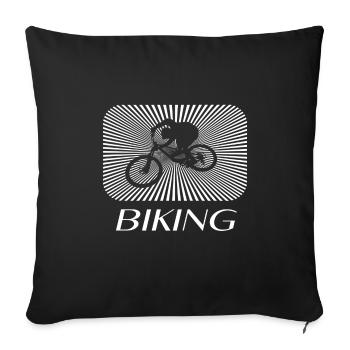 biking - Sofakissenbezug 45 x 45 cm - Schwarz - Vorne