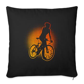 Vélo de route Cyclistes sur route femmes Cyclisme sur route Cyclisme sur route - Housse de coussin décorative 45 x 45 cm - noir - Devant