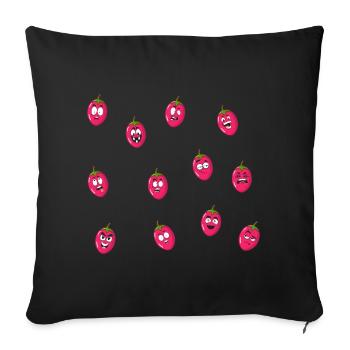Tamarillo - Sofa pillowcase 17,3'' x 17,3'' (45 x 45 cm) - black - Front