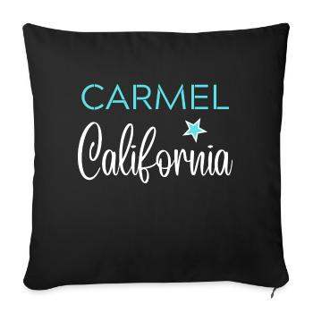 CARMEL California - Housse de coussin décorative 45 x 45 cm - noir - Devant