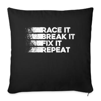 Technicien en mécatronique automobile Garage Garage Voiture - Housse de coussin décorative 45 x 45 cm - noir - Devant
