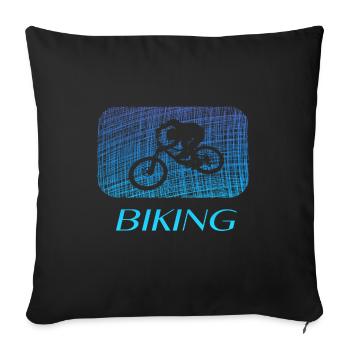 biken - Sofakissenbezug 45 x 45 cm - Schwarz - Vorne