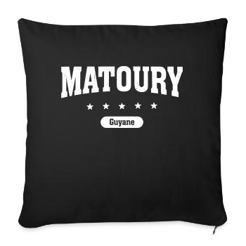 Matoury - French Guiana - French cities - Sofa pillowcase 17,3'' x 17,3'' (45 x 45 cm) - black - Front