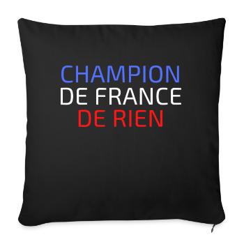 CHAMPION DE FRANCE DE RIEN - Housse de coussin décorative 45 x 45 cm - noir - Devant