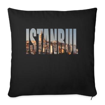 Istanbul - Sofa pillowcase 17,3'' x 17,3'' (45 x 45 cm) - black - Front