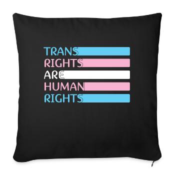 LGBTQ Nonbinary Coloré Rainbow Flag LGBTQ + Pride - Housse de coussin décorative 45 x 45 cm - noir - Devant