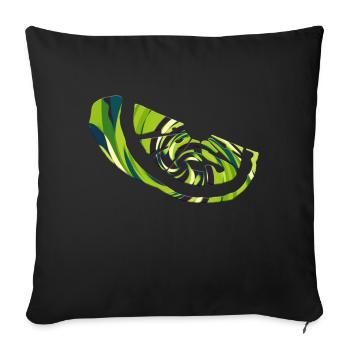 Frais frais doux nature frais fruits d’été frais - Housse de coussin décorative 45 x 45 cm - noir - Devant