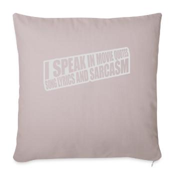 speak lyrics and sarcasm - Sofa pillowcase 17,3'' x 17,3'' (45 x 45 cm) - light taupe - Front