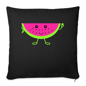 Melon - Sofa pillowcase 17,3'' x 17,3'' (45 x 45 cm) - black - Front