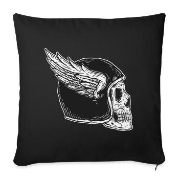 Skull Skull Horror Skeleton Halloween Metal - Sofa pillowcase 17,3'' x 17,3'' (45 x 45 cm) - black - Front