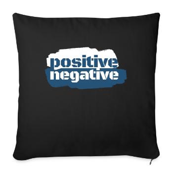 positive | negative – modern style - Sofakissenbezug 45 x 45 cm - Schwarz - Vorne