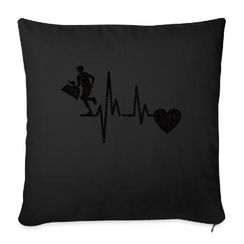 Plogging Geschenk Jogging Müll sammeln Ploggen - Sofakissenbezug 45 x 45 cm - Schwarz - Vorne