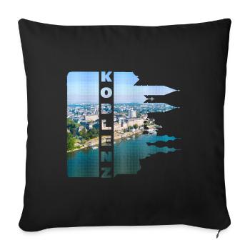 Koblenz Germany City Skyline Home Love - Sofa pillowcase 17,3'' x 17,3'' (45 x 45 cm) - black - Front