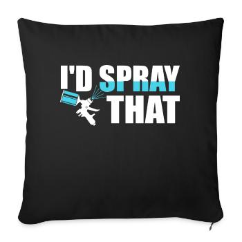 Je vaporiserais ce technicien de peintre de carrosserie automobile - Housse de coussin décorative 45 x 45 cm - noir - Devant