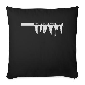 La meilleure ex petite amie du monde - Housse de coussin décorative 45 x 45 cm - noir - Devant