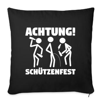 Bier Schützenverein Schützenfest - Sofakissenbezug 45 x 45 cm - Schwarz - Vorne
