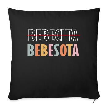 Tu No Eres Bebecita To Eres Bebesota - Sofa pillowcase 17,3'' x 17,3'' (45 x 45 cm) - black - Front
