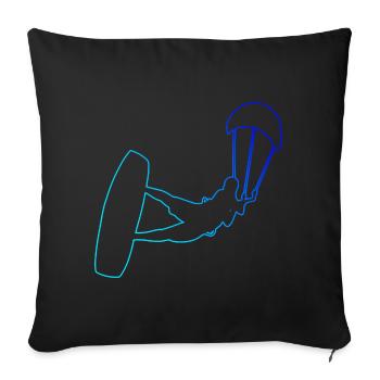 Kitesurfer Hommes Kitesurf Kitesurf - Housse de coussin décorative 45 x 45 cm - noir - Devant