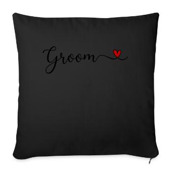 Marié - Housse de coussin décorative 45 x 45 cm - noir - Devant