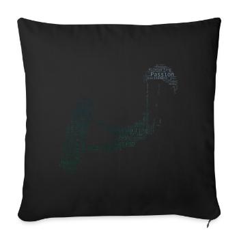 Kitesurfing Kitesurfer Kitesurf Kite Kiting - Sofa pillowcase 17,3'' x 17,3'' (45 x 45 cm) - black - Front