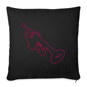 Women's Jazz Trumpeter Trumpeter Men's Trumpet - Sofa pillowcase 17,3'' x 17,3'' (45 x 45 cm) - black - Front
