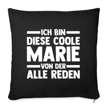 Marie - Sofakissenbezug 45 x 45 cm - Schwarz - Vorne
