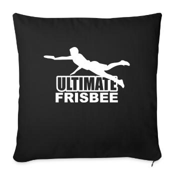 Frisbee Throwing Disc Sport - Sofa pillowcase 17,3'' x 17,3'' (45 x 45 cm) - black - Front