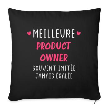 Meilleure Product owner - Housse de coussin décorative 45 x 45 cm - noir - Devant