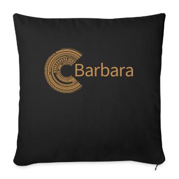 Für Barbara - Sofakissenbezug 45 x 45 cm - Schwarz - Vorne
