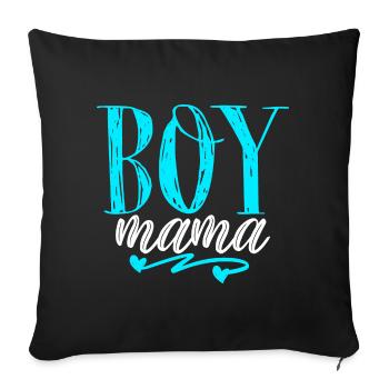 Boy Mama Vibes Wife Mom Boss one Loved mama - Housse de coussin décorative 45 x 45 cm - noir - Devant