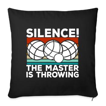 Bocce Boule Bocce Gift Bocce Ball - Sofa pillowcase 17,3'' x 17,3'' (45 x 45 cm) - black - Front