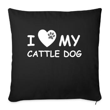 Dog Hund - Sofakissenbezug 45 x 45 cm - Schwarz - Vorne