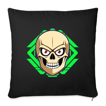 Skull - Sofa pillowcase 17,3'' x 17,3'' (45 x 45 cm) - black - Front