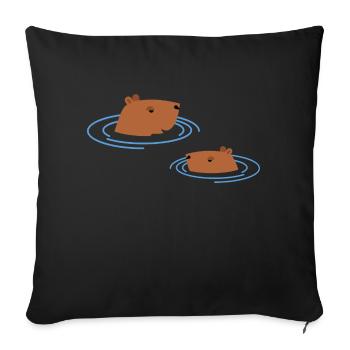 Capybara - Sofakissenbezug 45 x 45 cm - Schwarz - Vorne