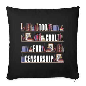 Trop cool pour la censure - Housse de coussin décorative 45 x 45 cm - noir - Devant